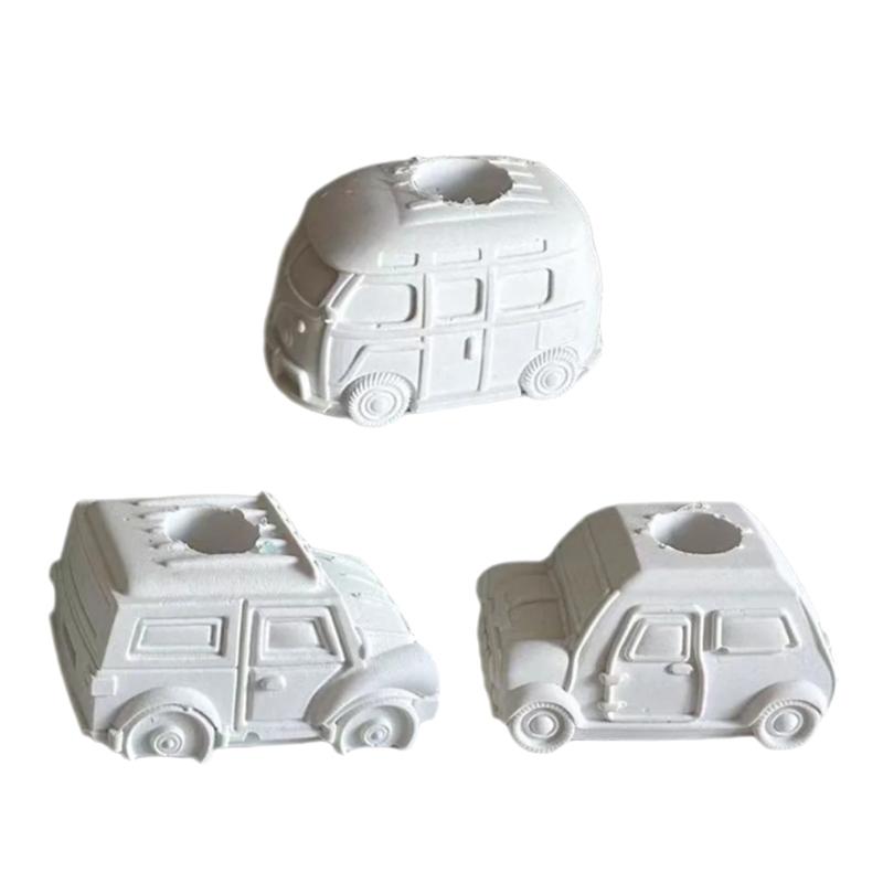 Silikonformen für Kerzenständer in Schulbusform, Beton, Gips, Kerzenhalter, Gießform, Tropfenform, Zementformen für Zuhause