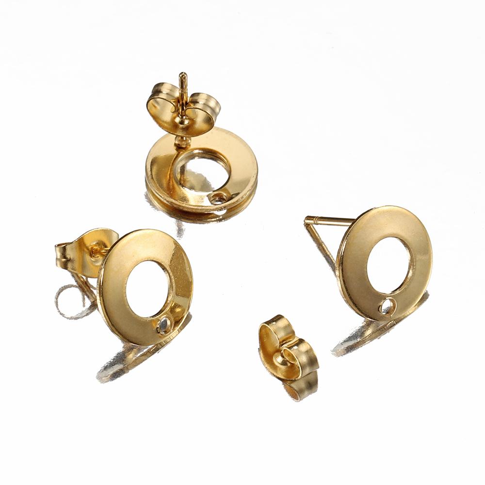 10 pièces Boucles d'oreilles en acier inoxydable Matériaux de fabrication Apprêts Goujons d'oreilles Boucles d'oreilles pendantes Bouchons d'oreilles pour la fabrication de bijoux DIY Accessoires
