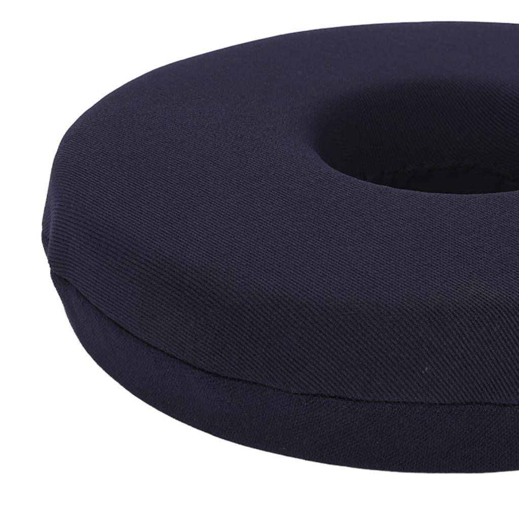 Donut Kissen Multifunktionales Schwamm Donut Stuhlsitzkissen für Zuhause Auto Büro Schwarz 25cm