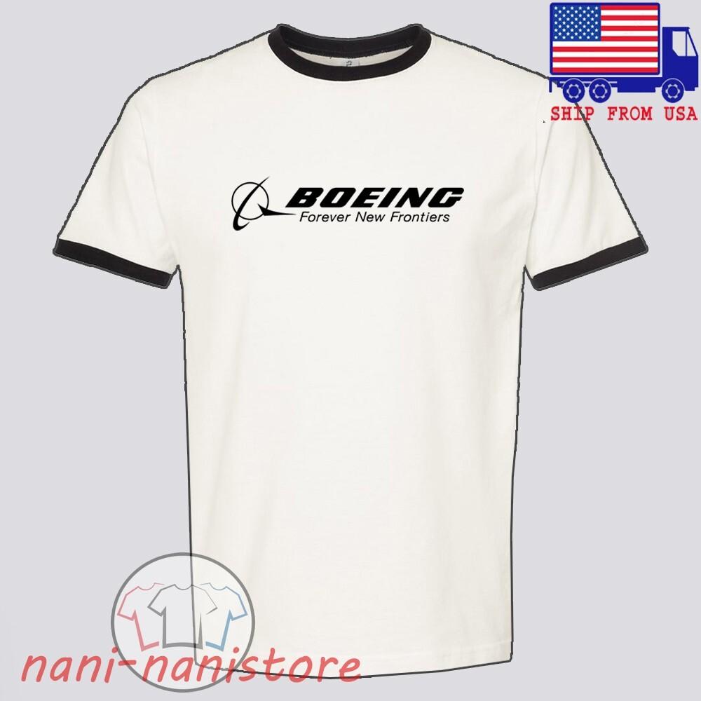 Boeing Aerospace Aviation Men#039;s Ringer Black Size S3XL Unisex T-Shirt XXXXL