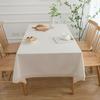 Tablecloth Natural Plain Color Table and Chair Cotton and Linen Tablecloth Cover White Tablecloth Dust-proof Coffee Table Cover