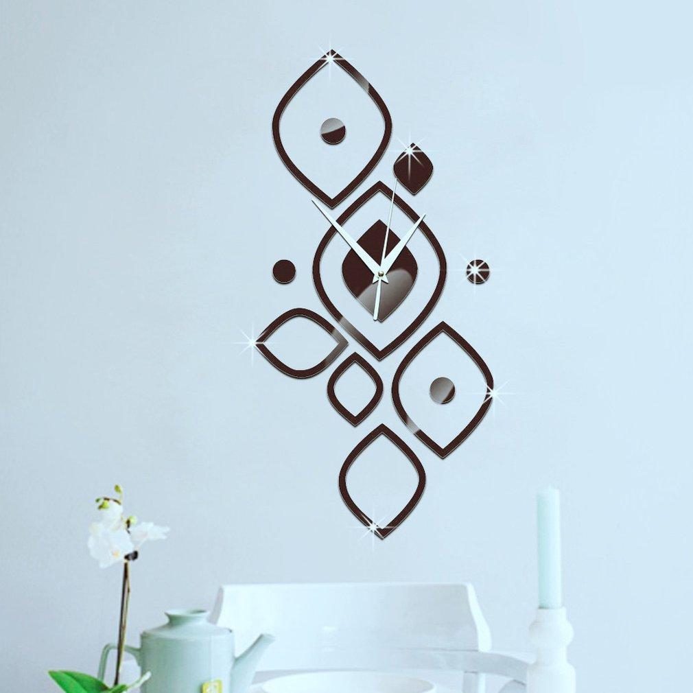 

Акриловые настенные часы Геометрические кварцевые часы акриловое зеркало настенные часы прочная печать украшение дома тихо ночью