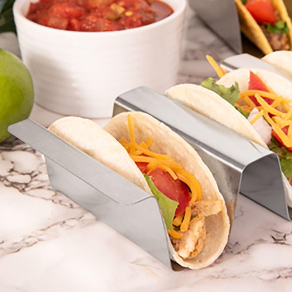 Stainless Steel Taco Holder Stand U Shape Tortilla Stand Durable Taco Rack Tray  Household