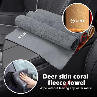 Car Wash Towel Microfiber Cleaning Absorbent Drying Cloth For Astra G H J K F Corsa D Zafira B Insignia Mokka Regal