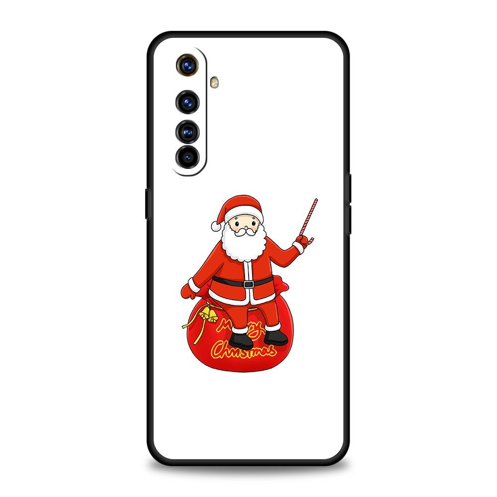 For Realme GT Neo 2 3 3T 5 Phone Case For Realme 12 11 5G 10 9 8 5G 7 6 GT5 GT3 GT2 Pro C21 C11 C25 Cover Christmas Santa Claus