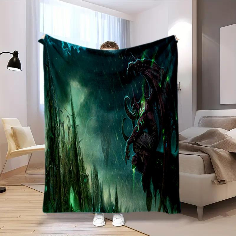 classic game World of Warcraft Frozen Throne blanket Soft and portable four season home bed, sofa blanket, office travel, lunch break, warm blanket Y4