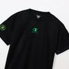 Champion Short Sleeve Crew School Sports Kids' T-Shirt, Neck, Quick-Drying, One-Point Logo, Boys' T-Shirt, Black, CK-ZS305