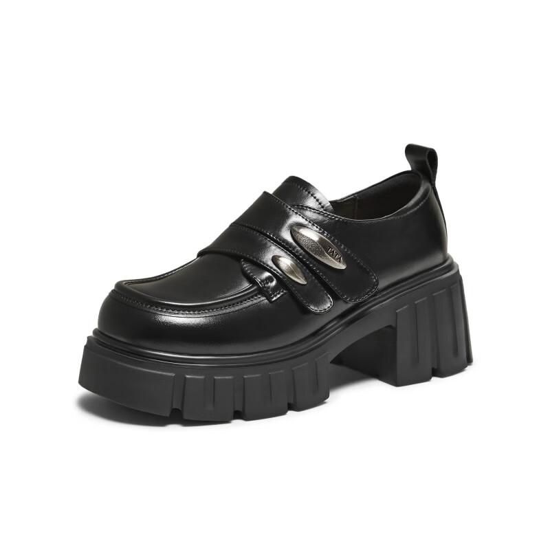 TATA Women s Casual Round Toe Platform Loafers 39
