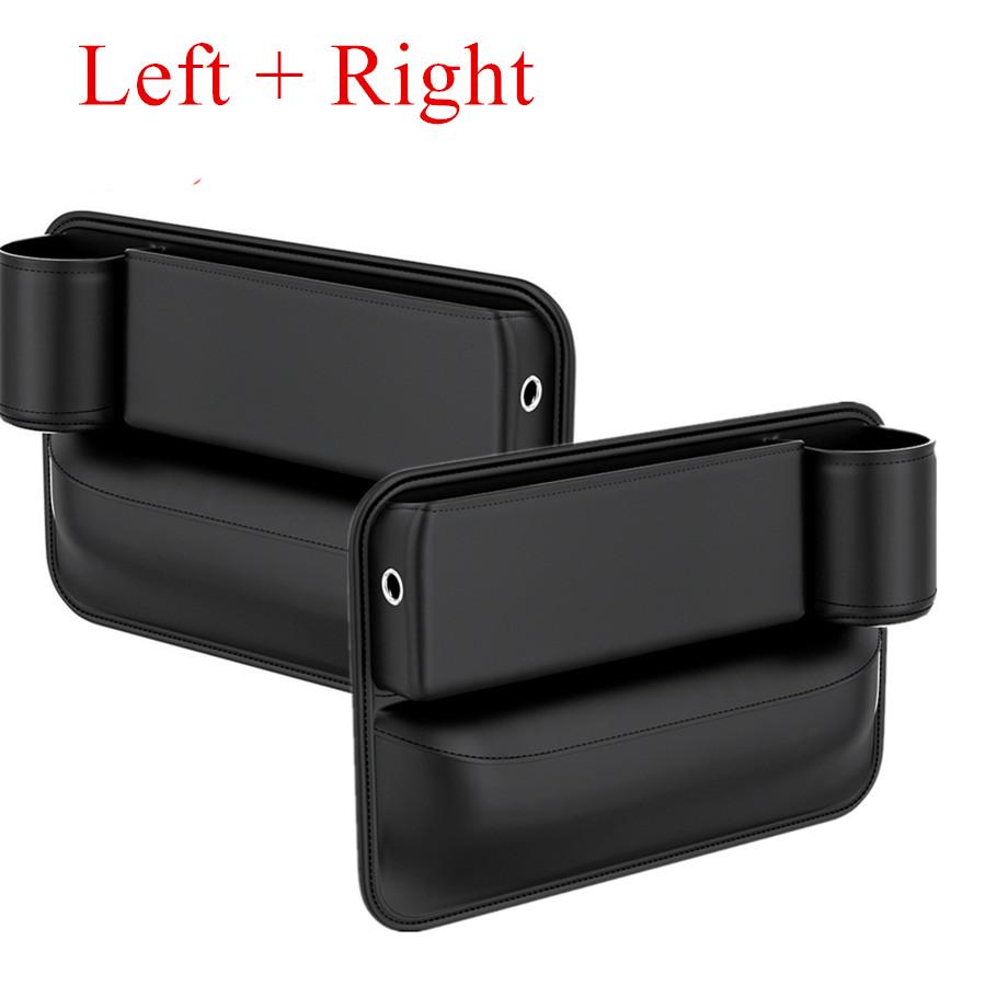 

2Pcs Balck Multifunction Seat Gap Storage Bag Organizer Box W/Phone Cup Holder