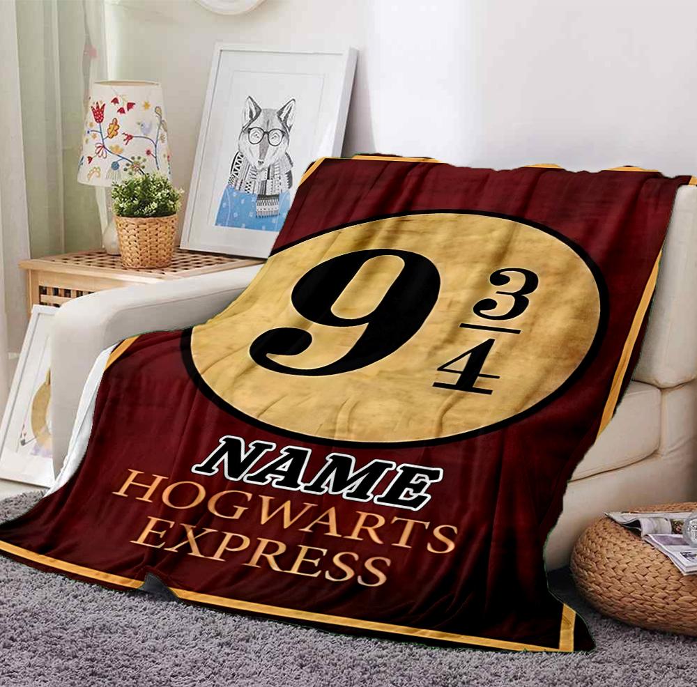 Custom Name Wolf Flannel Blanket Throw Blanket Soft Warm Sofa Bed Home Decor Unique Gift