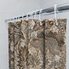 Luxury Floral Print Shower Curtain Waterproof Fabric, Neutral Color Matching Bath Decor For Bathroom Decorations Various Sizes A