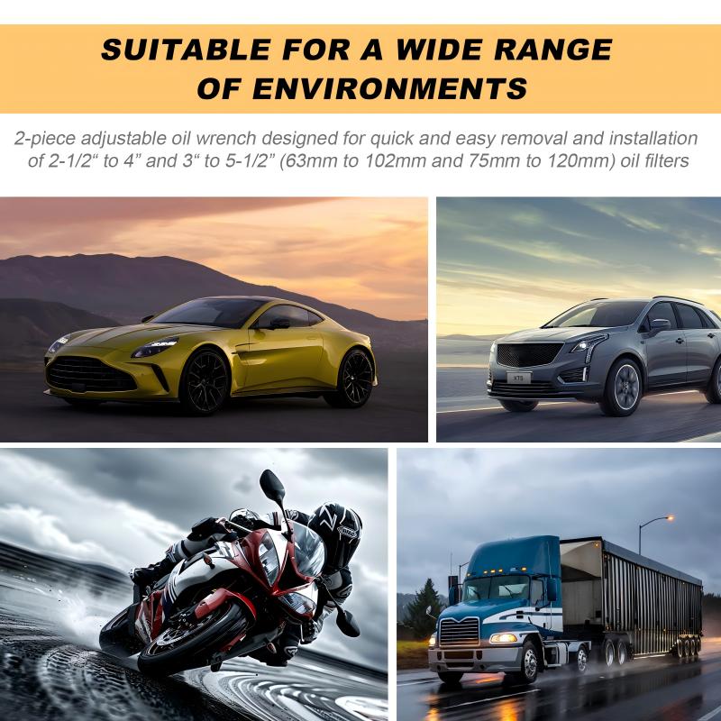 Auto Oil Three-claw Filter Wrench Oil Compartment Disassembly and Assembly Adjustable Disassembly Anti-skid Oil Filter Tool
