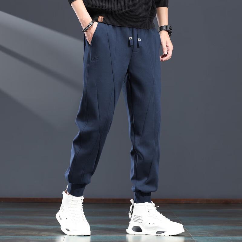 Jieleinuo Men's Anti-Wrinkle Loose Fit Jogger Sweatpants