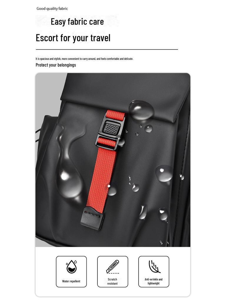 Trendy Waterproof Men's Chest Bag for Commuting and Leisure Travel - Fashionable Unisex Shoulder Messenger Bag