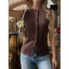 Hot Girl Versatile Sleeveless Vest Woolen Woven Women's Clothing Spring and Summer Amazon Independent Site