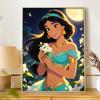Disney Jasmine Princess Flower Diamond Painting Art Kit Handmade DIY5D Home Decor Gift