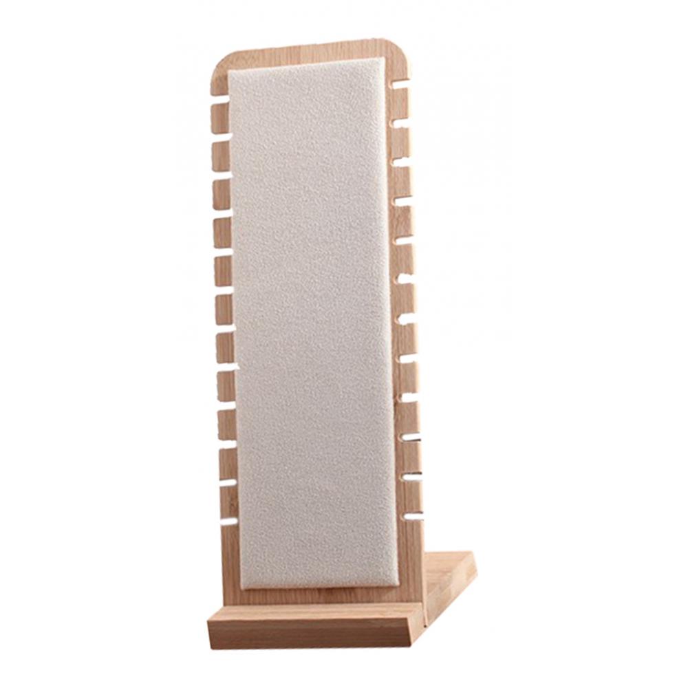 Jewelry Display Stand Necklace Earring Rings Organizer  White Leather