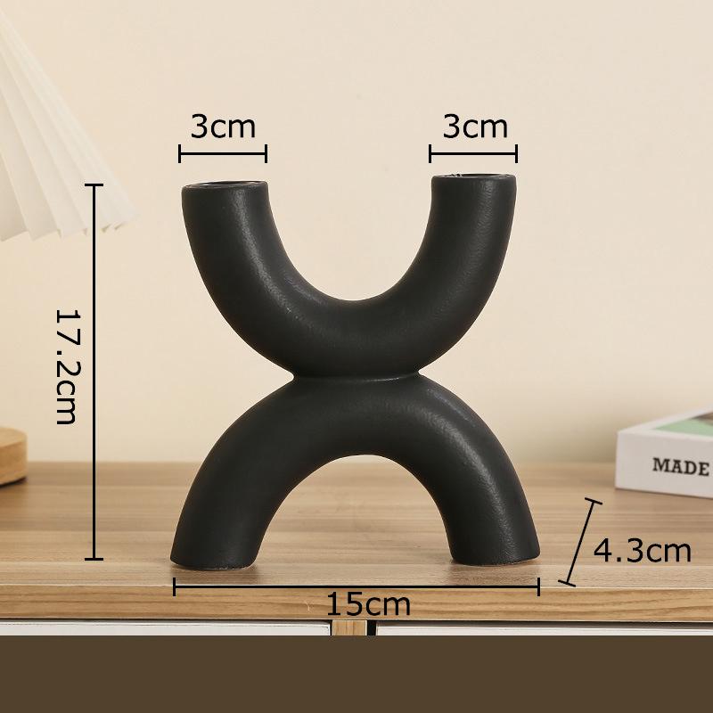 Minimalist Geometric Candle Holder Ceramic Candlestick Desk Decoration Wax Melt Burner Aroma Diffuser Home Aroma Container