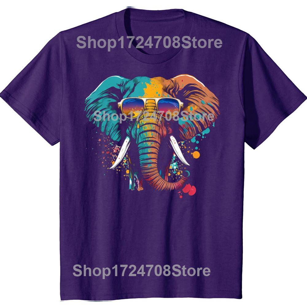 Funny Vintage Cute Elephant Lover Animal Wild Graphic Tshirt Men Women Fashion Oversized Tshirts Mens 100 Cotton T Shirt