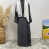 12-Color Slim Fit Long Sleeve Cardigan with Pockets - Casual Muslim Robe Style 1876