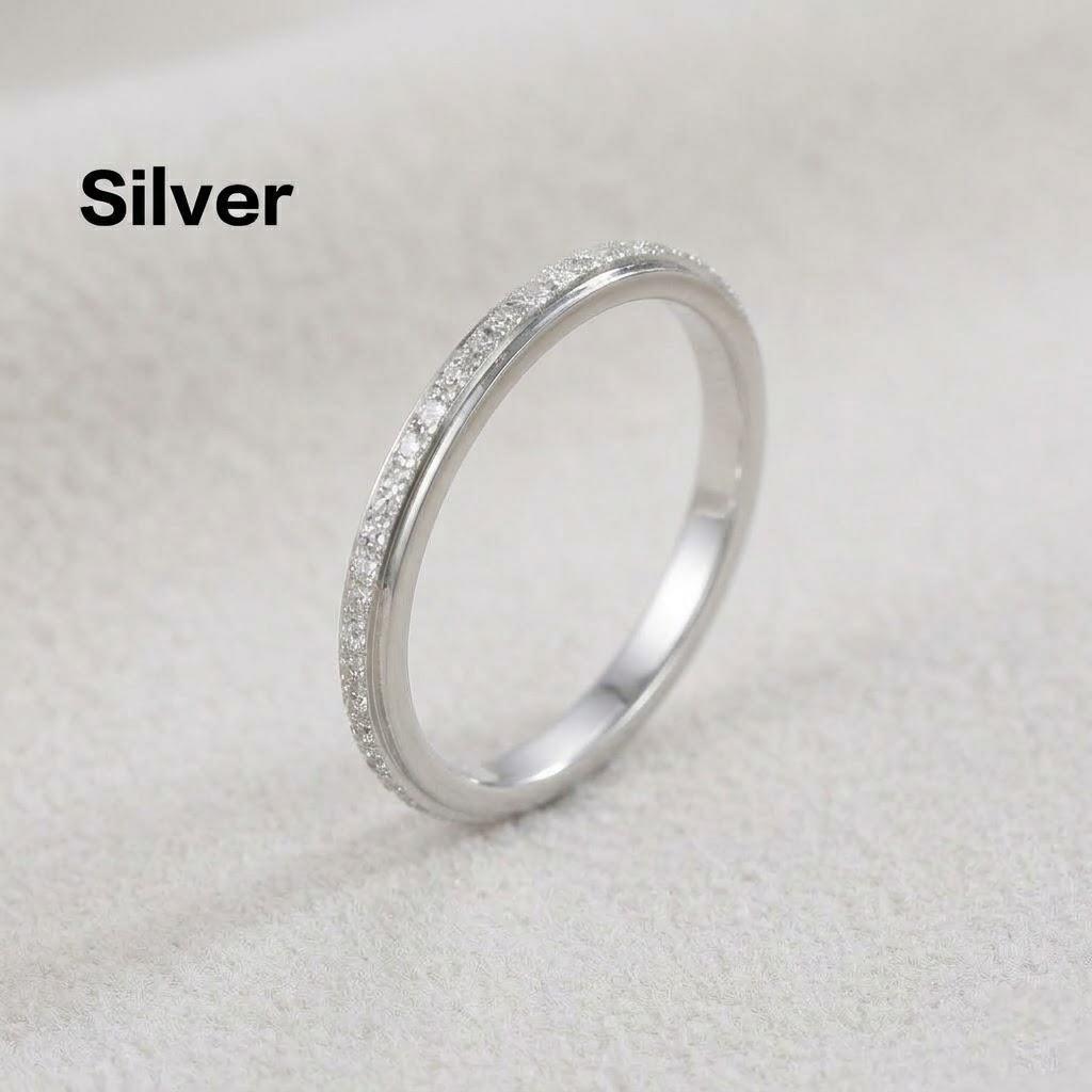 Silberne Frosting Partnerringe für Hochzeit Verlobung Schmuck Geschenke Geburtstagsgeschenk Liebhaber Partnerringe für Männer und Frauen