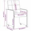 Dining Chairs with Casters 2 pcs Taupe 58 x 65 x 94 cm Fabric