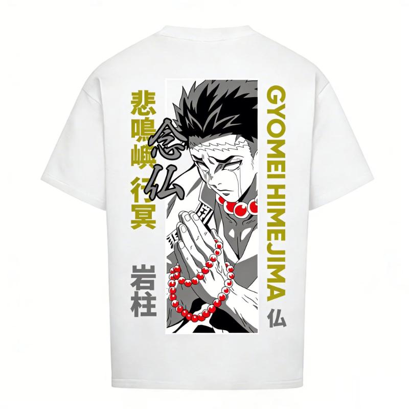 

Demon Slayer Gyomei Himejima Anime T Shirt Men Women Casual Cotton Short Sleeve Tee Tops 2026 Summer Graphic Print Streetwear S