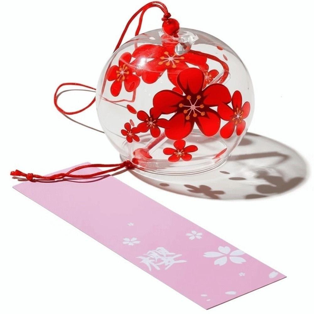 Pendant Design Glass Painted Wind Chime Glass Painting Wind Bell Door Decoration Gifts For Child