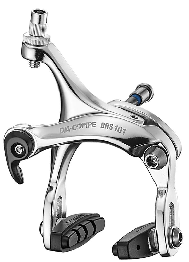 DIA COMPE BRS101 Caliper with Recessed Nuts Brake, Front, Silver,