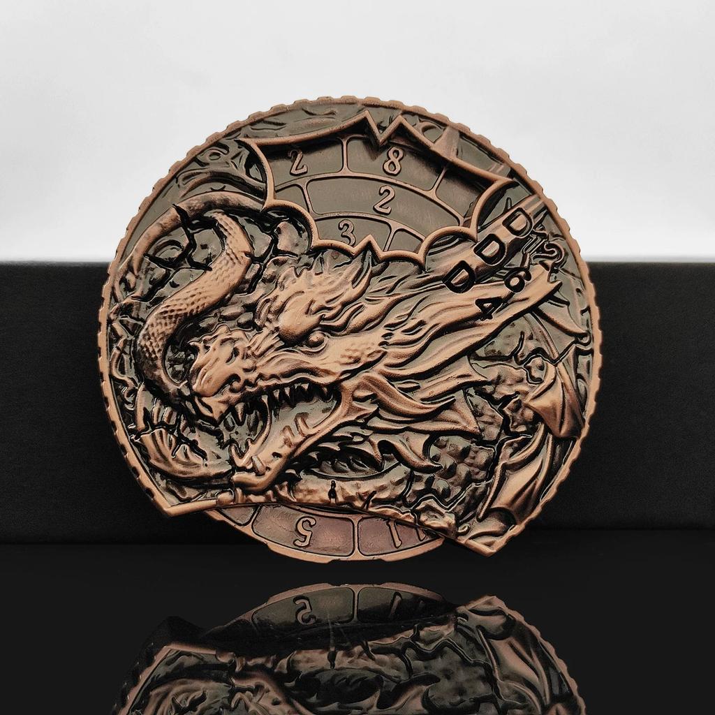 Metall COC Laufende Würfel 7-in-1 Fingerspitzenkreisel Drehteller Polyeder Metallwürfel DND Dungeons & Dragons