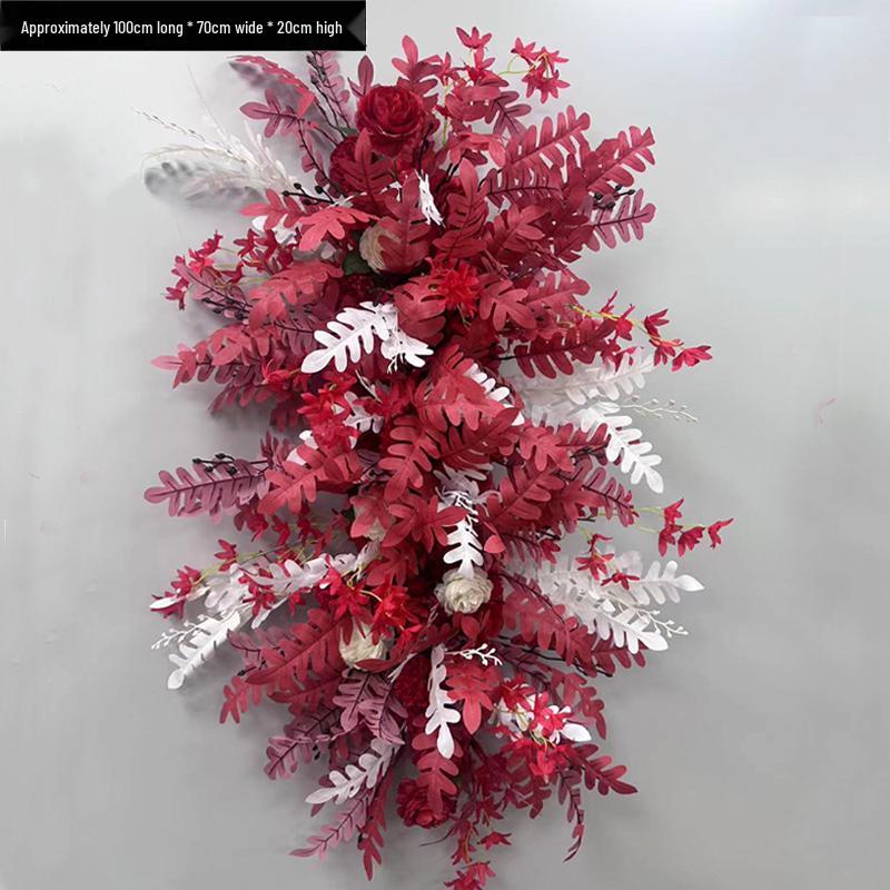 Blumen Kunstseide Blumenstreifen Set: Lange Hängegang-Anordnung & Hochzeitsaal-Dekor