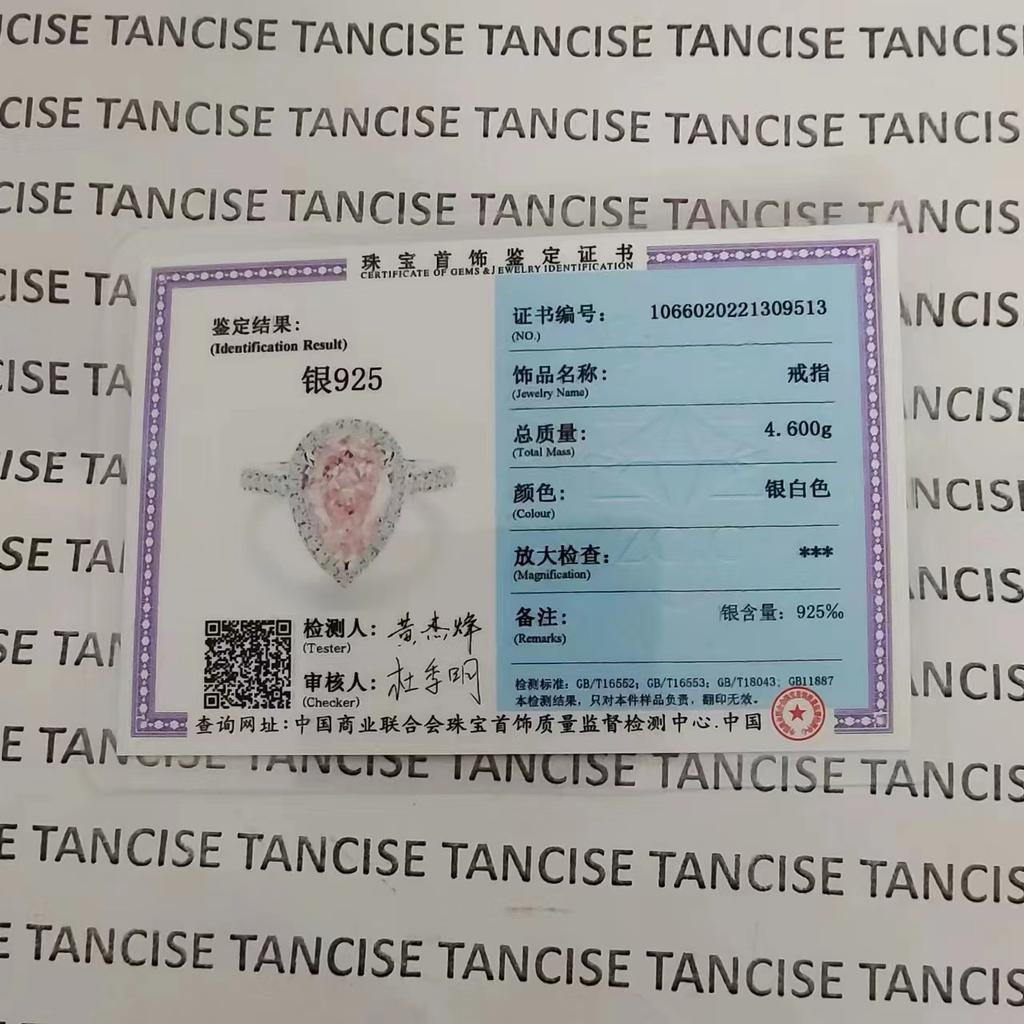 Tancise High Carbon Finger Damen S925 Sterlingsilber Tropfen Über Ihren Finger