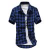 Plaid Shirt Summer Fashion Men's Short-sleeved Plaid Shirt