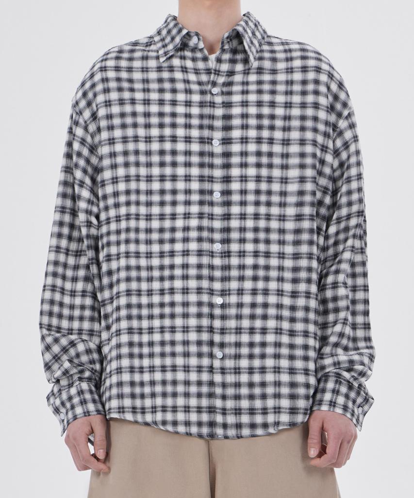 GLW Easy Overfit Check Shirt Black