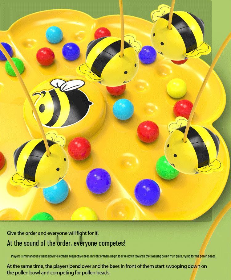 Clumsy Little Bee Magnetic Beads Fishing Game: Interactive Multiplayer Toy for Kids and Parents