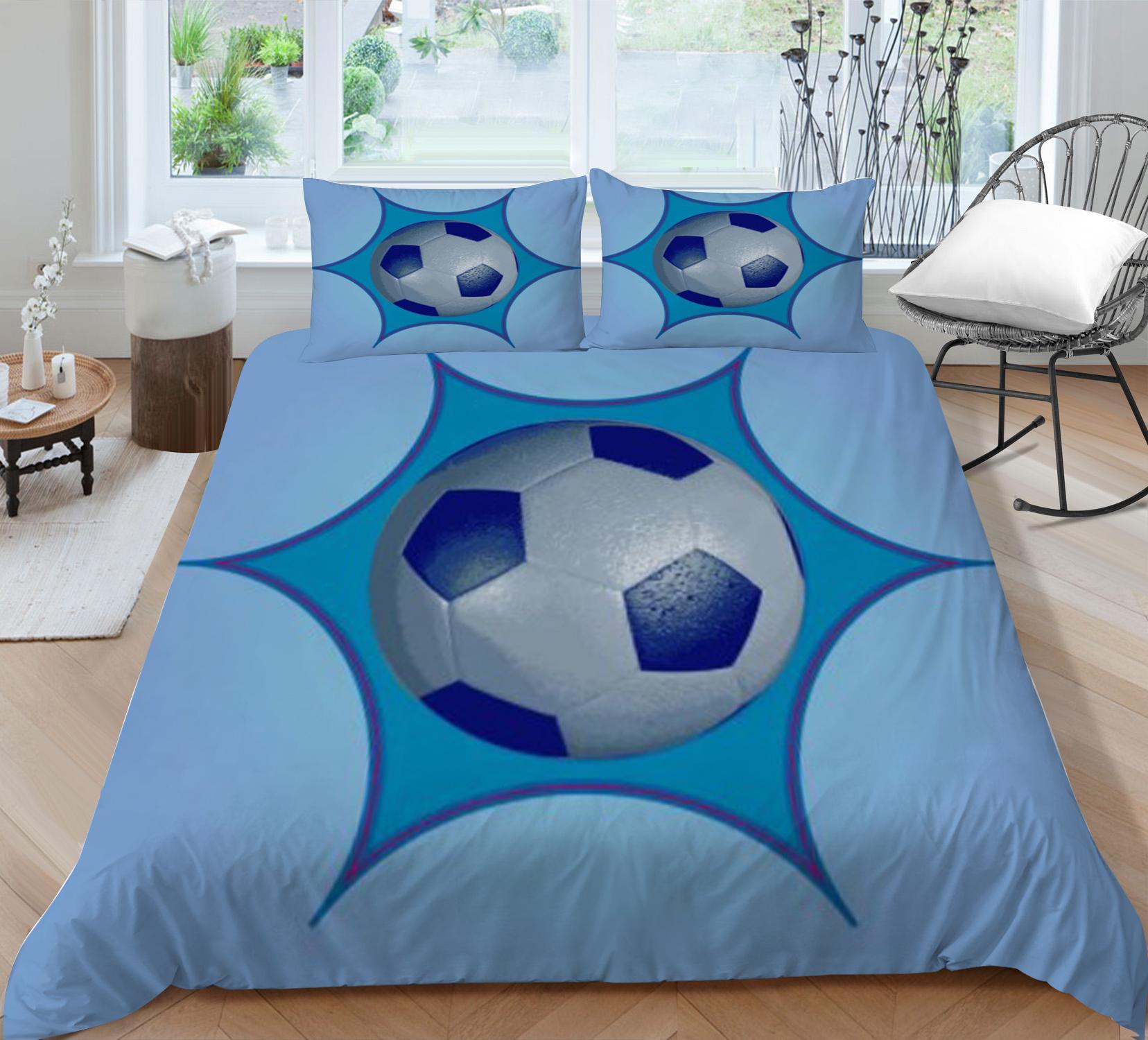

Главная Постельное белье Декор Кровать Одеяло Чехол 3D Футбол Печать Микрофибра Мягкое постельное белье Пододеяльники Набор Удобный Single 135x200cm