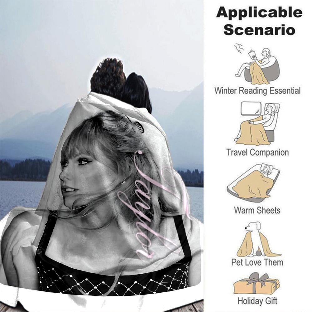 Taylor Swift Music Tour Blanket Soft Throw Blanket For Home Bedroom Bed Sofa Travel Office Solid Christmas Blanket