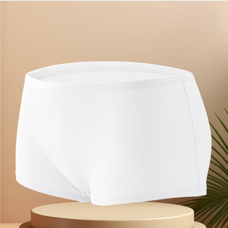 FINETOO Damen Baumwollhöschen Nahtlose Sportboxer Sichere Unterwäsche Weibliche Einfarbige Slips Gemütliche Dessous Intime Unterhosen S-XL