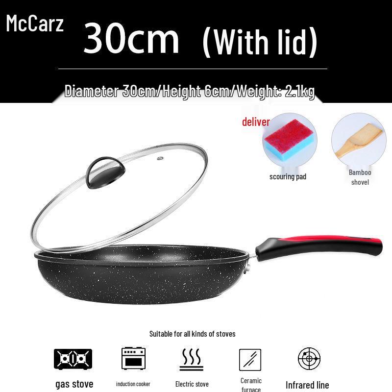 Maifan Stone Non-Stick Fry Pan for Eggs and Steak, Gas Stove & Induction Cooker Compatible, Crepe-Ready.