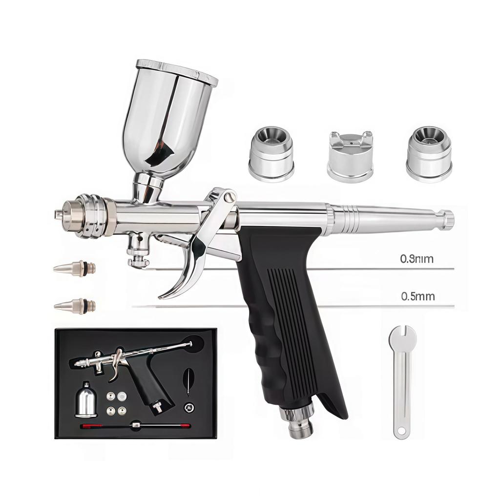 Butterfly Airbrush Spray Pen: 0.5/0.8 Nozzle for Leather, Car, and Furniture Repair