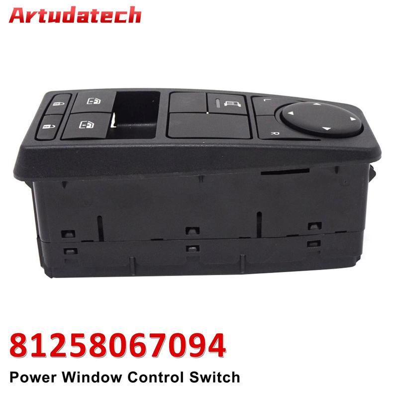 Artudatech Power Window Control Switch 81258067094 for Man TGA TGS TGX 81258067109