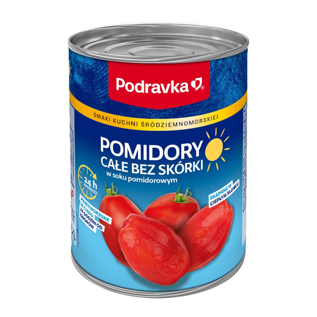 Podravka Pomidory całe bez skórki 400 g