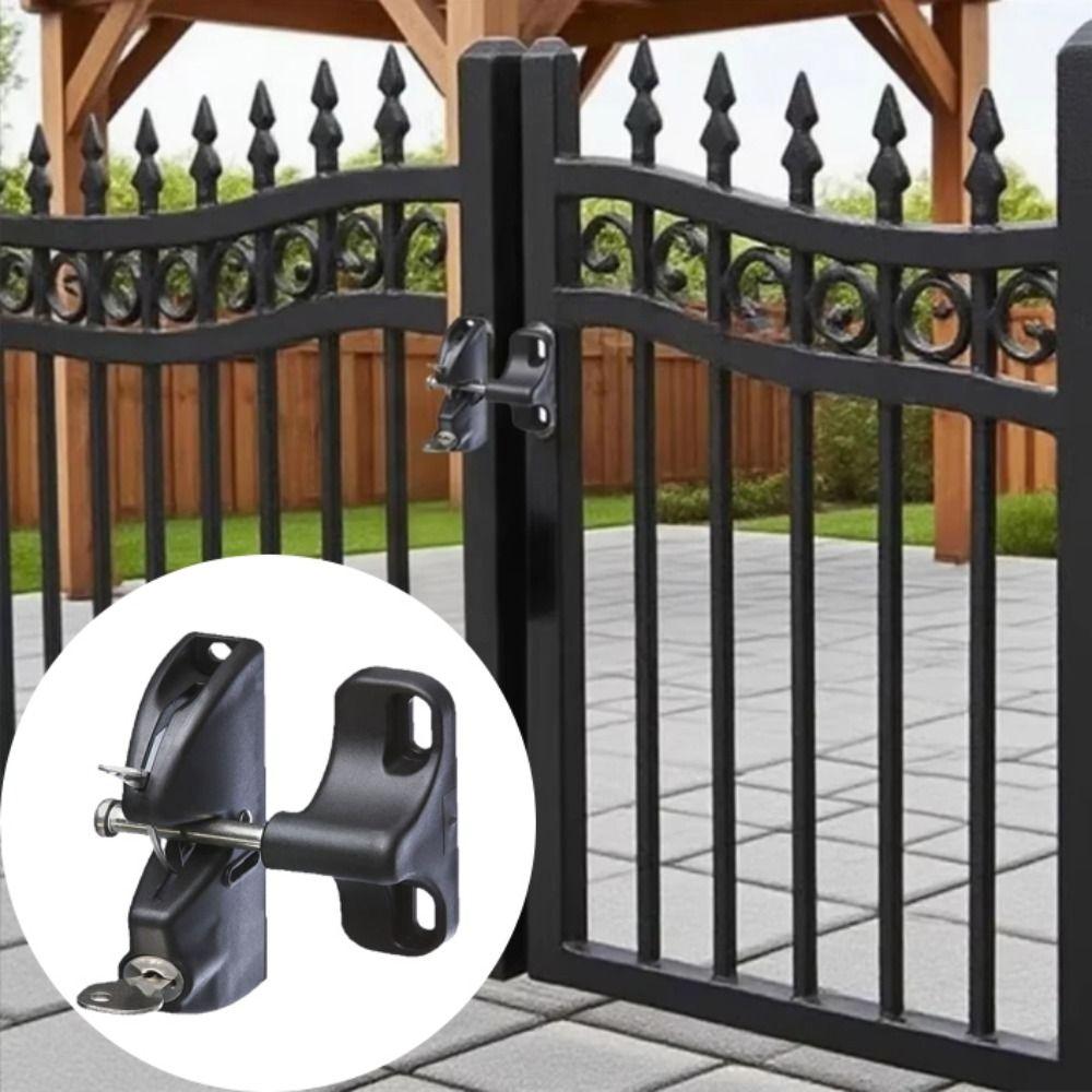 With 2 Keys Automatic Locking Fence Lock Lockable Key Lock Gate Lock Lockable Gate Lock  For Barn
