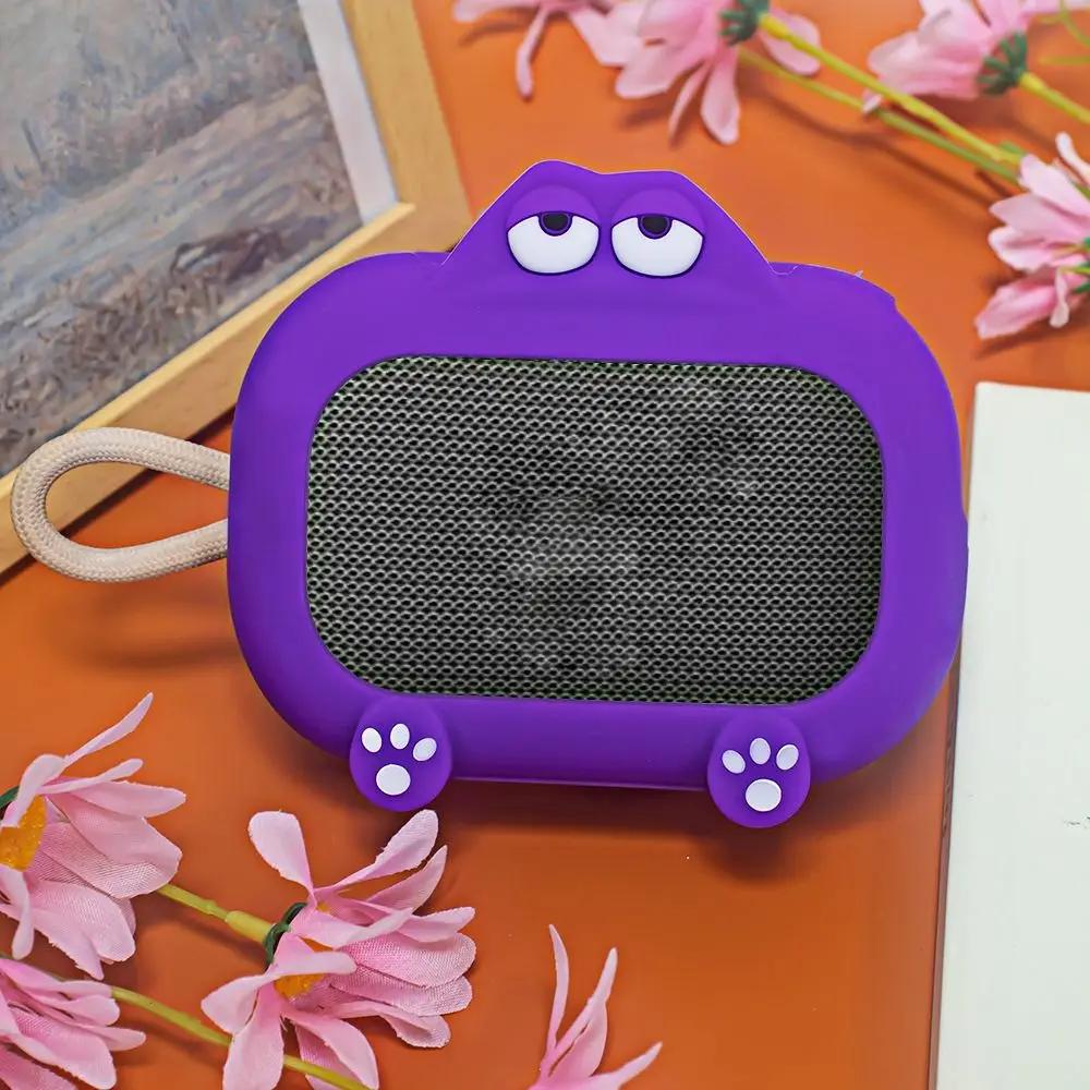 Silicone Speaker Case Dustproof Cartoon Protective Sleeve Shockproof Dustproof Cover for Anker Soundcore Select 4 Go