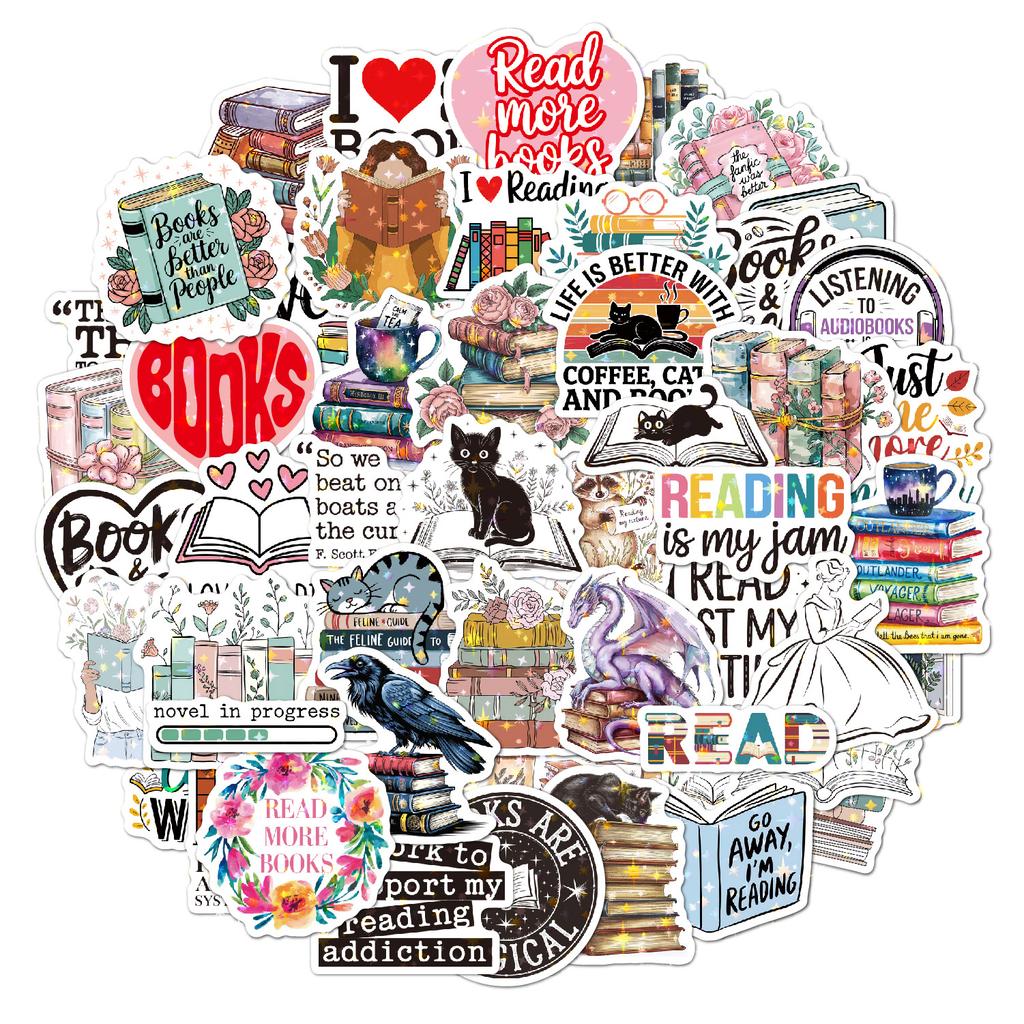 Laser Reading Stickers 50 Stars Shining Water Cup Tablet E-book Coffee Cup Reading Stickers