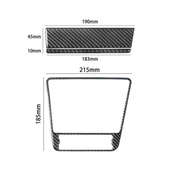 3Pcs Carbon Fiber Center Storage Cover Trim For Volkswagen Tiguan 2013-2017