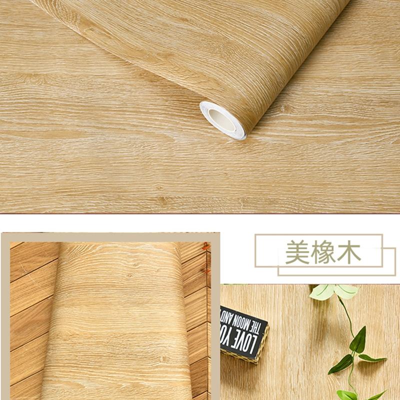Waterproof Wood Vinyl Wallpaper Roll Self Adhesive Decor Contact Paper Doors Cabinet Desktop Modern Furniture Decorative Sticker