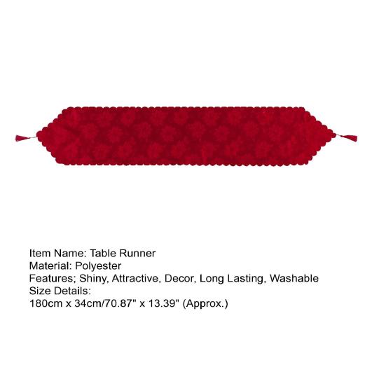 Table Runner Exquisite Surface Wear Resistant Soft Comfortable Fashion Protect Desk Improve Ambience Wedding Christmas Table Runner Home Supplies