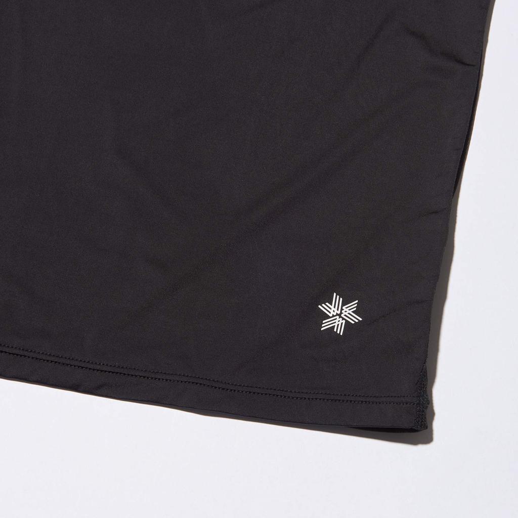 Goldwin C3fit Cooling Half Size S To Japanese Size V-Neck Sleeves, Men's, Black, (equivalent S)