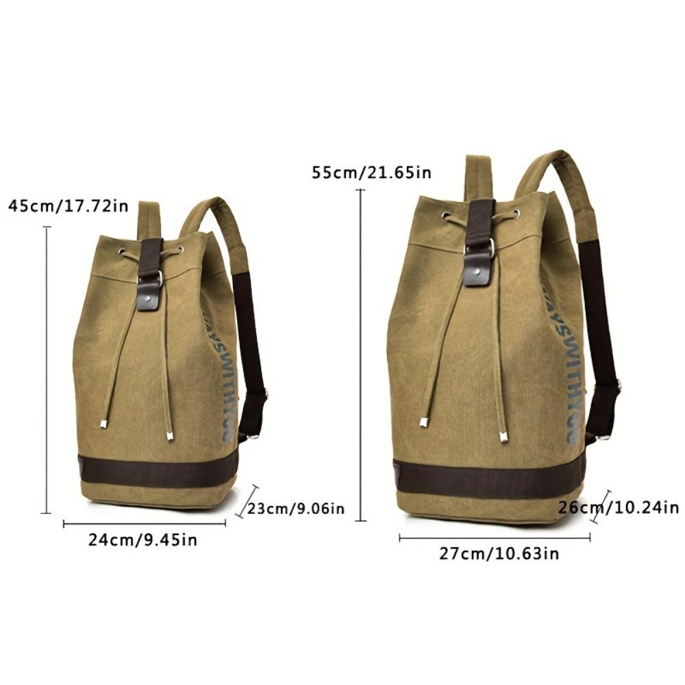 Fashion Canvas Sports Backpack Barrel Bag Travel Computer Backpack Men's Bag Leisure Travel School Bag Unisex
